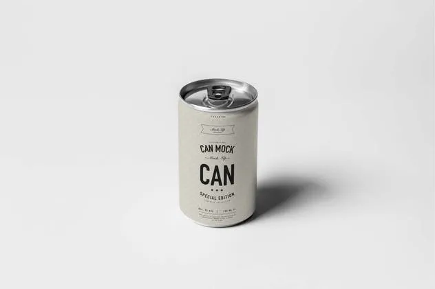 易拉罐饮料啤酒罐头样机模板 Can Mock-up插图(1)