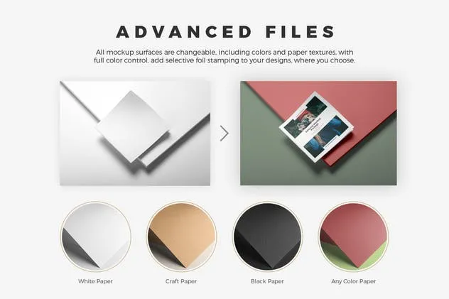 方形摄影画册样机 Square Brochure Mockup插图(5)