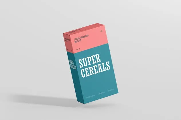 营养谷物食品包装纤细尺寸盒子样机 Cereals Box Mockup – Slim Size插图(1)
