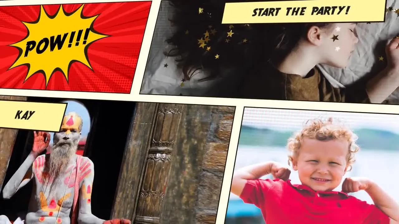 动感时尚活力的漫画简介像素设计精选AE模板