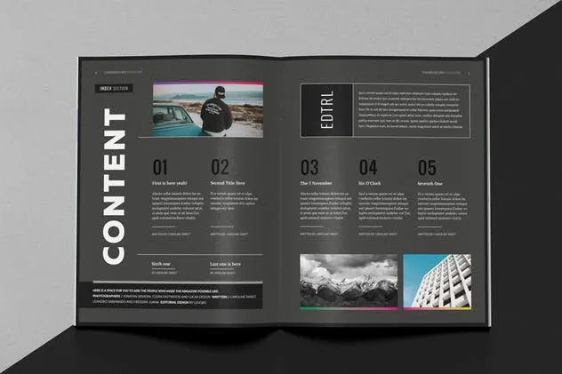 明暗对照法设计风格杂志模板 Chiaroscuro Magazine Template插图(2)
