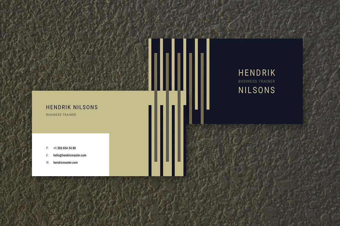 时尚高端简约商务商业质感的高品质名片设计模板