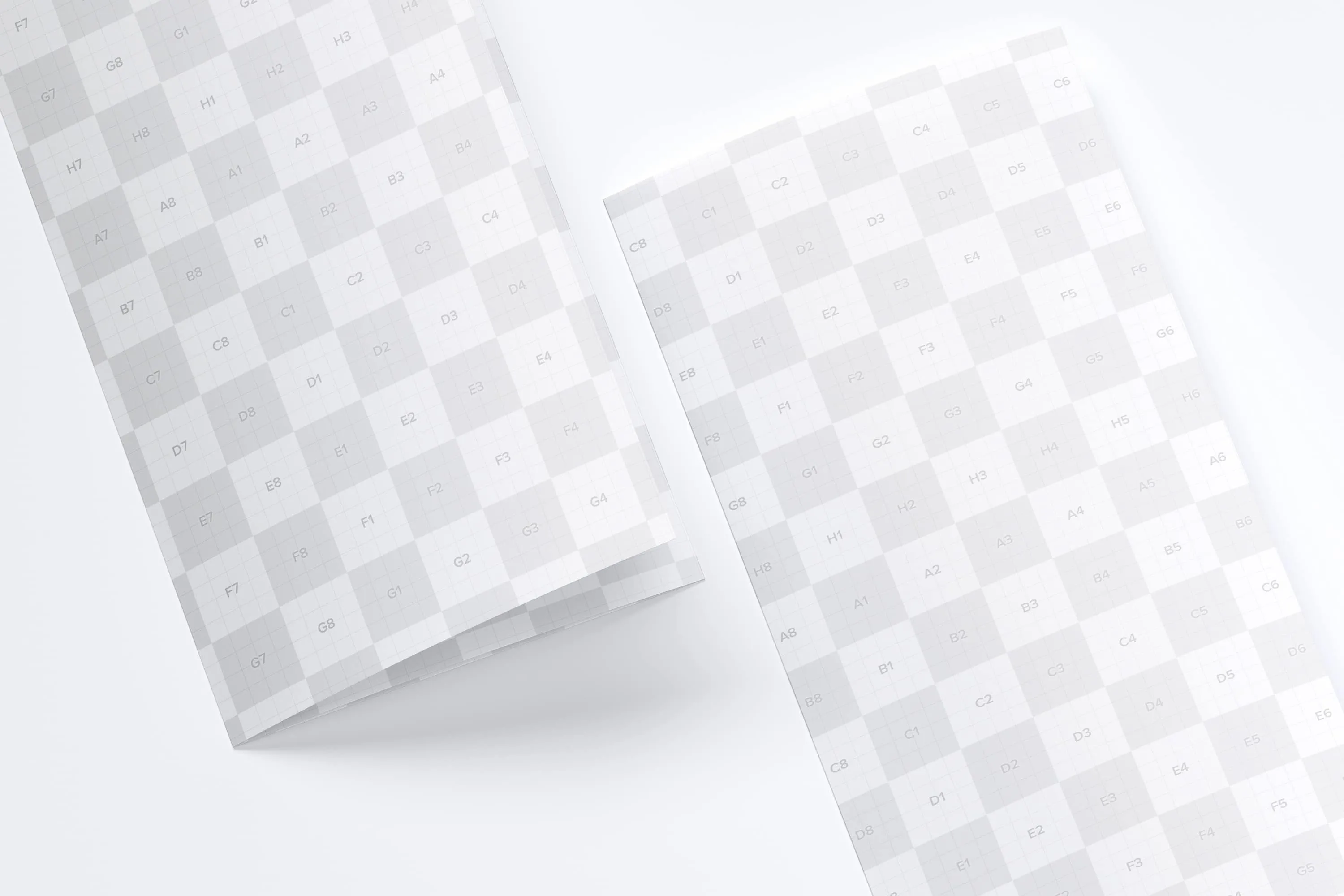 A3尺寸大小三折页传单小册子设计图预览样机05 A3 Trifold Brochure Mockup 05插图(2)