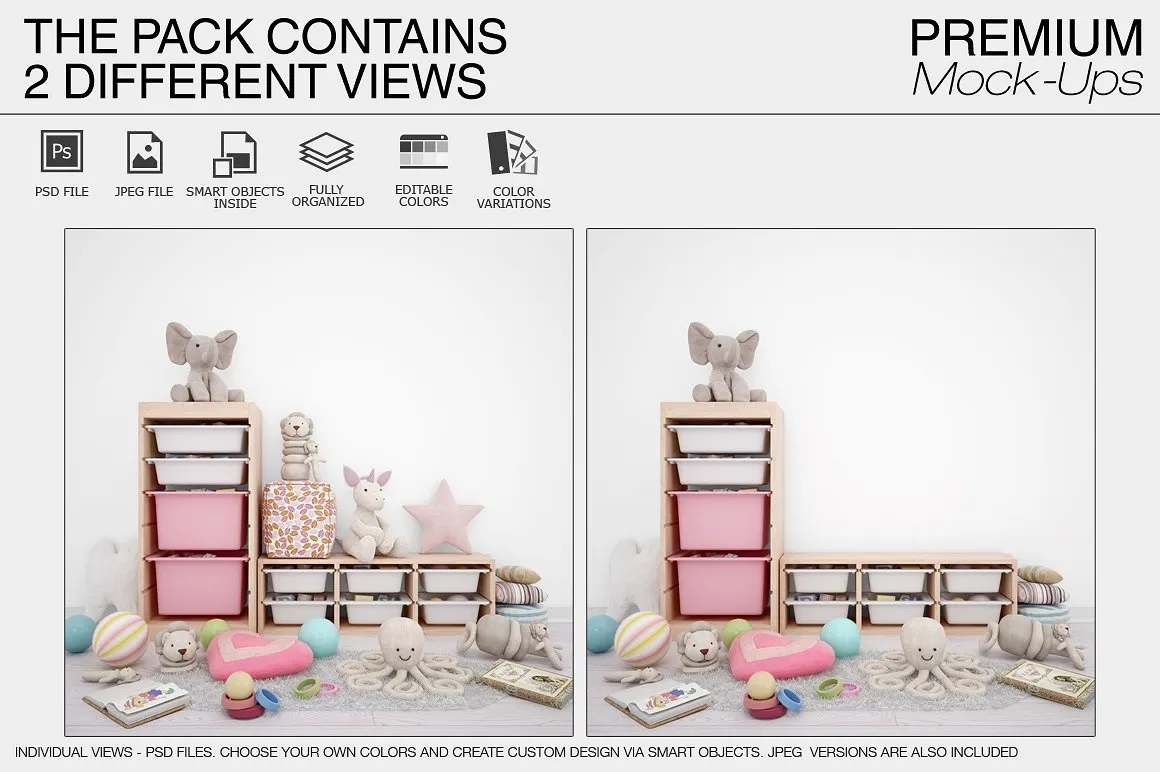 温馨可爱的孩子房间展示模型下载[psd]插图(1)