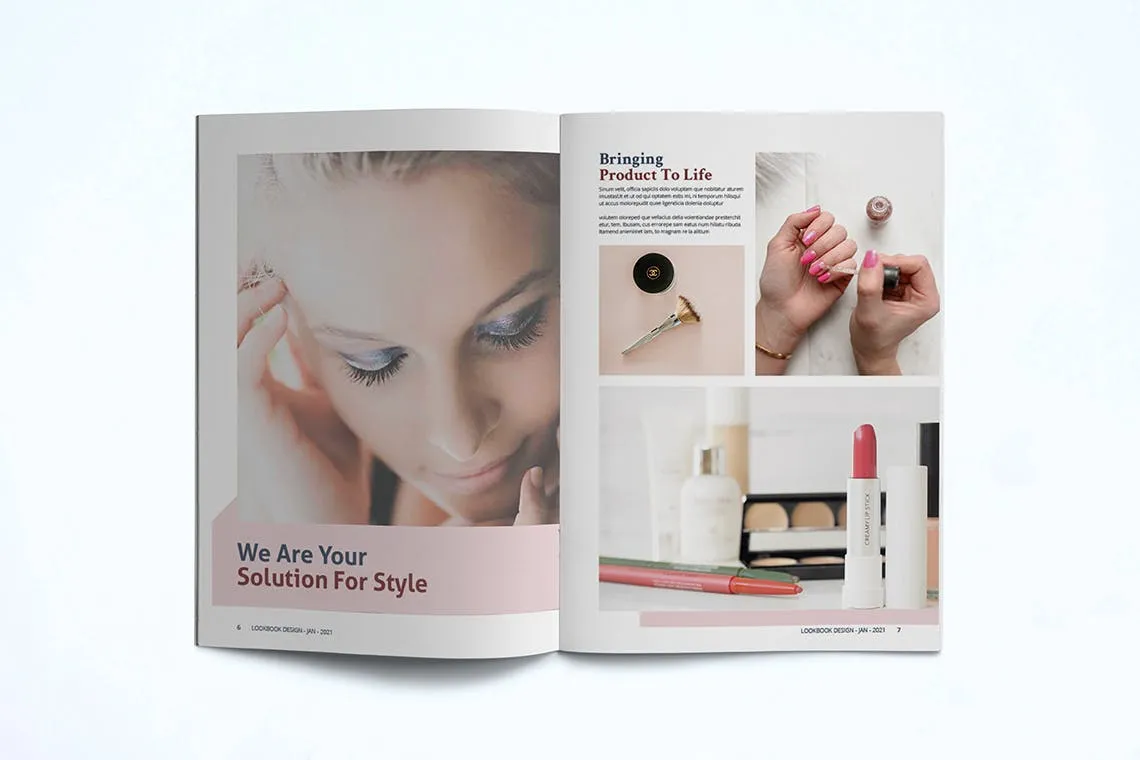 女性时尚服饰产品画册素材库精选Lookbook设计模板 Fashion Lookbook Template插图(5)