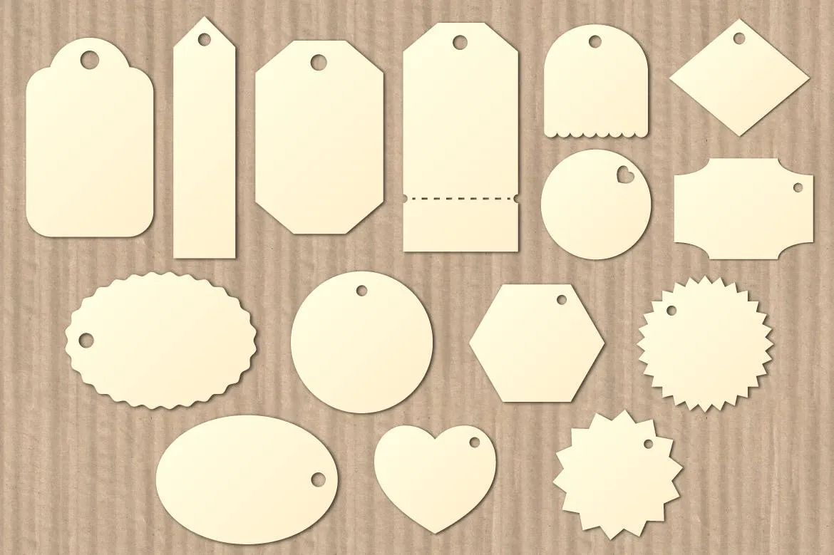 礼品标签和价格标签矢量图形素材 Gift Tag and Price Label Shapes插图(2)