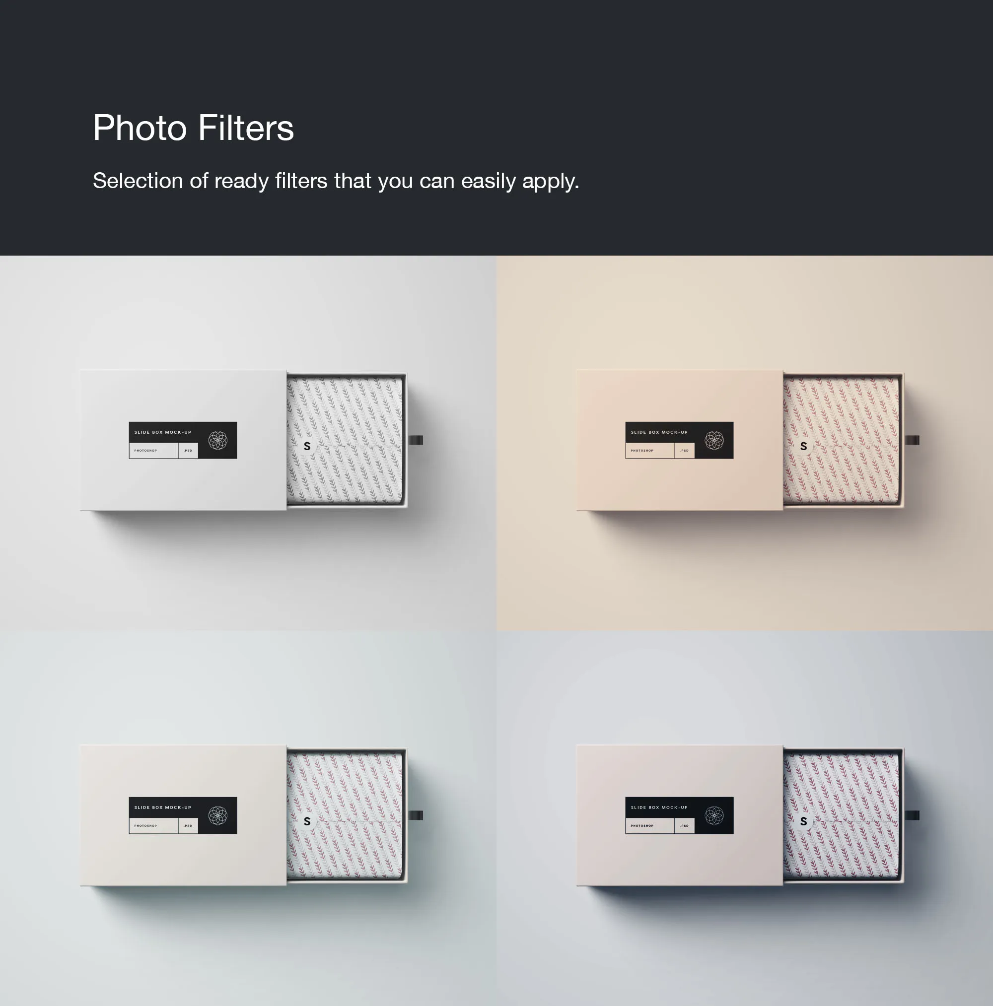 矩形高档礼品盒样机模板插图(3)