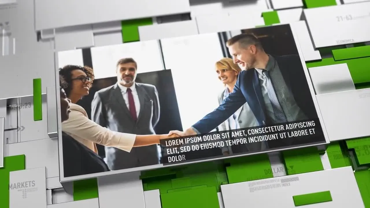 现代优雅创意的业务演示像素设计精选AE模板