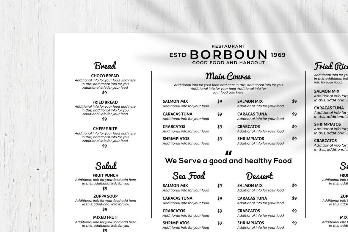 西式咖啡店/面包店/蛋糕店素材库精选菜单模板v3 Resto Food Menu Vol. 3插图(1)