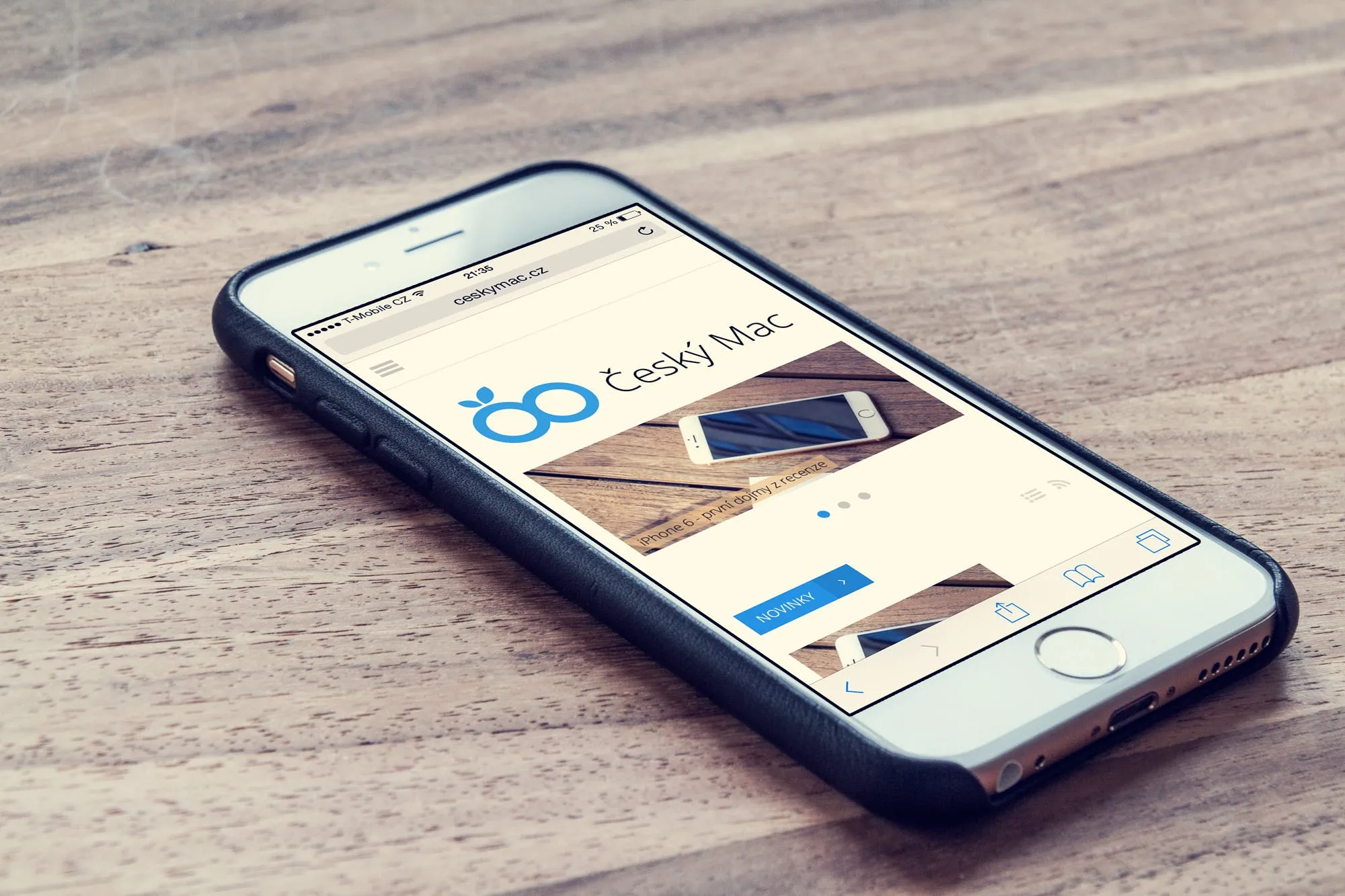 实景背景实体按键款iPhone手机屏幕预览素材库精选样机 Phone 6 – Photorealistic Mock-Up插图(1)