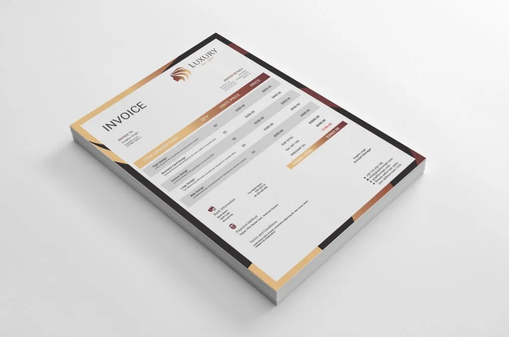 玫瑰金奢华品牌VI套下载[EPS, AI]插图(2)