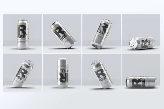 啤酒易拉罐外观包装设计样机模板 Beer Can Mock-Up插图(1)