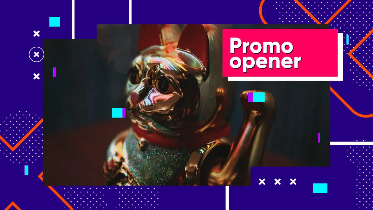 商务幻灯片促销开场像素设计精选AE模板