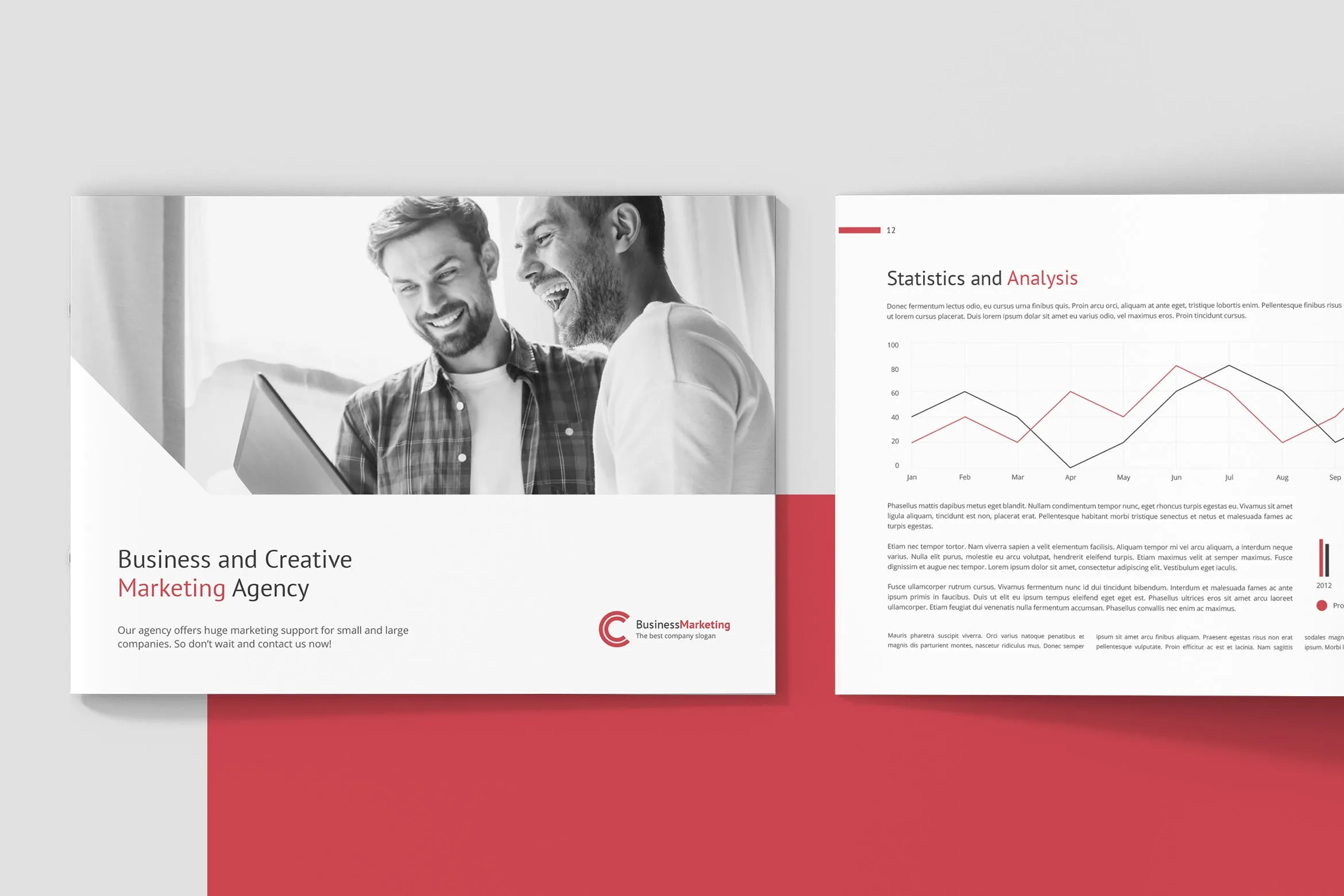 商业&创意营销企业介绍画册设计模板 Business Marketing – Company Profile Landscape插图