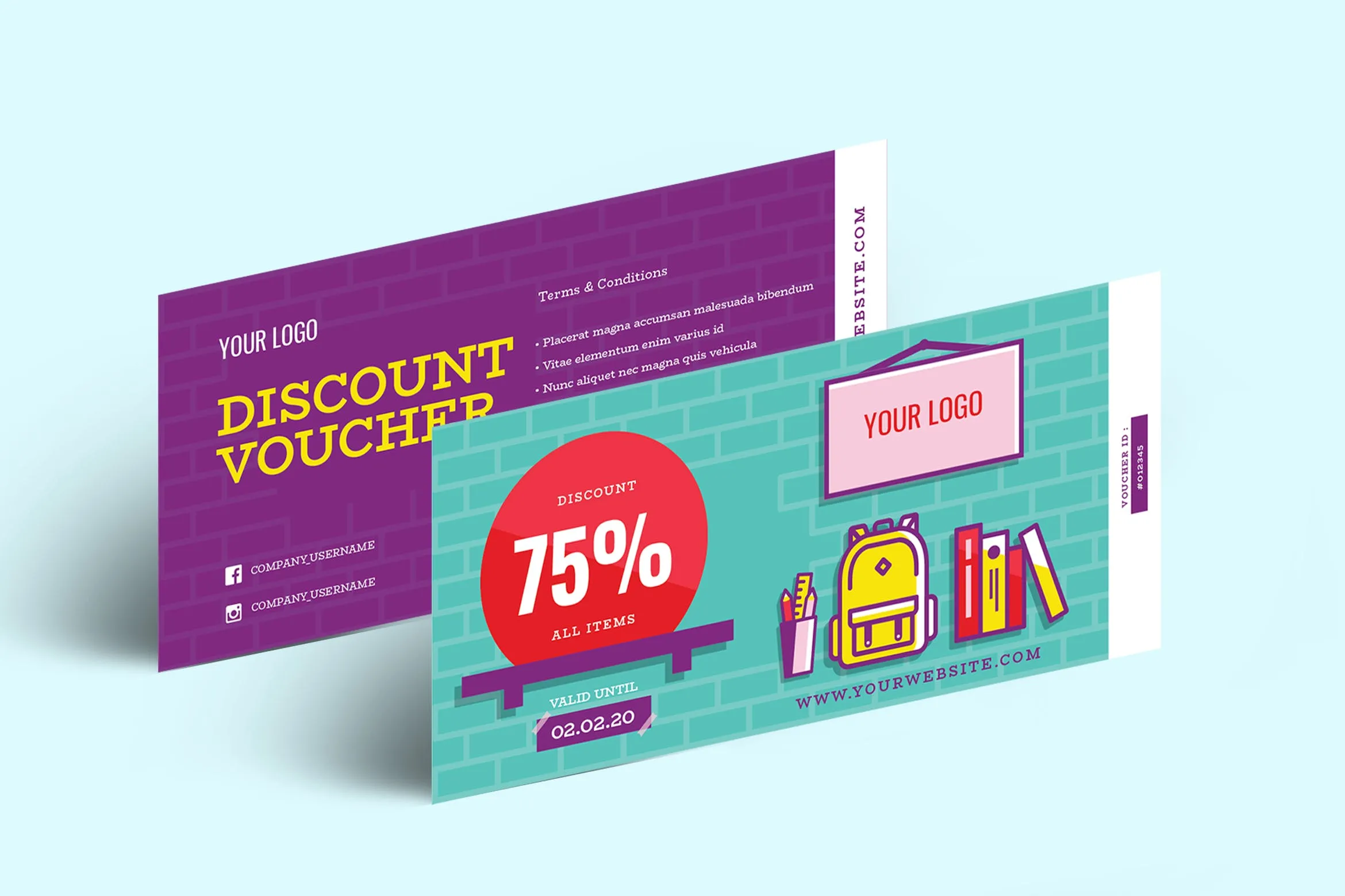 购物折扣金券/优惠券版式设计模板v7 Gift Voucher Vol.7