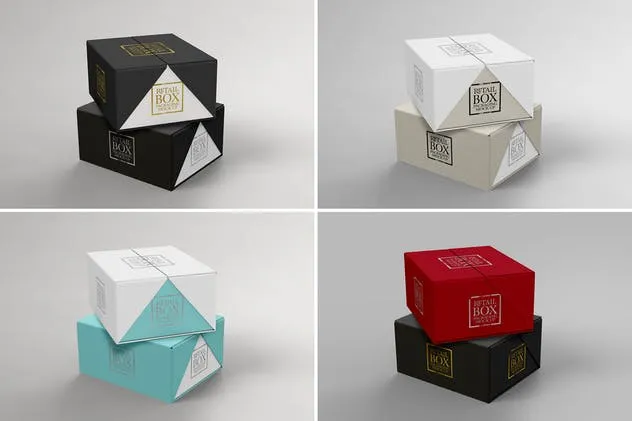 高端品牌礼品盒包装样机 VOLUME 03: Retail Box Packaging Mockups插图(5)