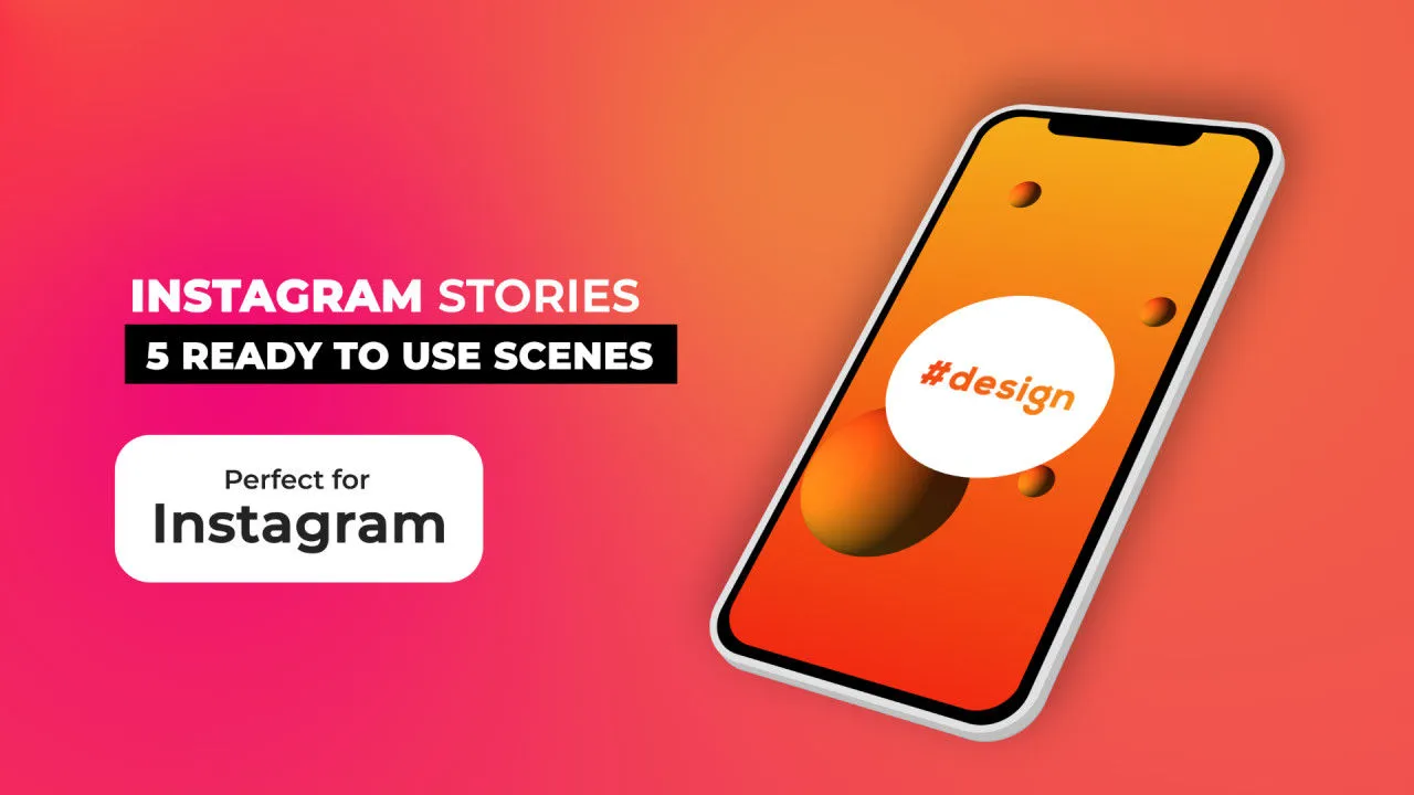 5个Instagram故事介绍像素设计精选AE模板