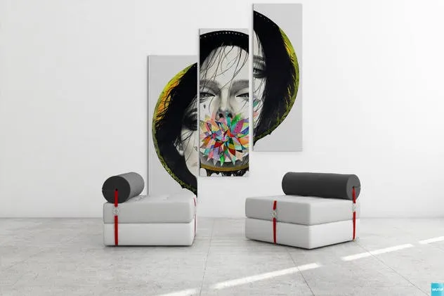 墙体艺术油画展览作品展示样机模板Vol.5 Art Wall Mockups Vol.5插图(4)