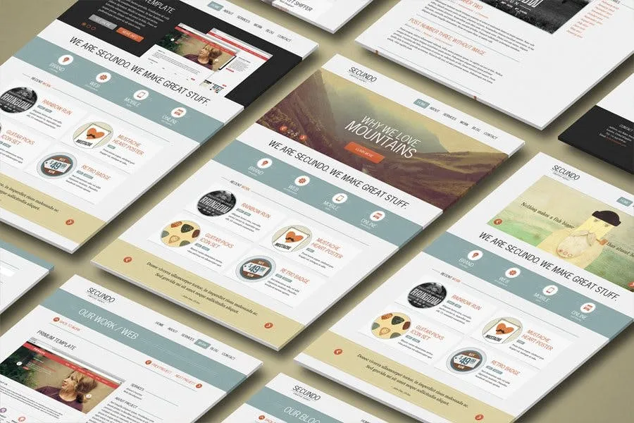 3D立体图网站UI设计效果图样机 3d Website Display Mockup插图(2)