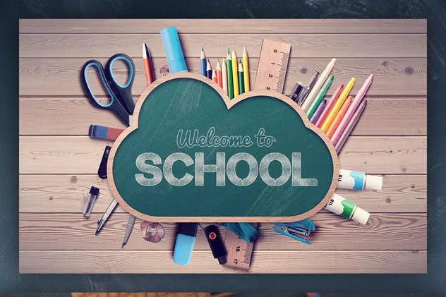 开学季校园主题场景巨无霸广告模板 Back To School – 10 Premium Hero Image Templates插图(4)