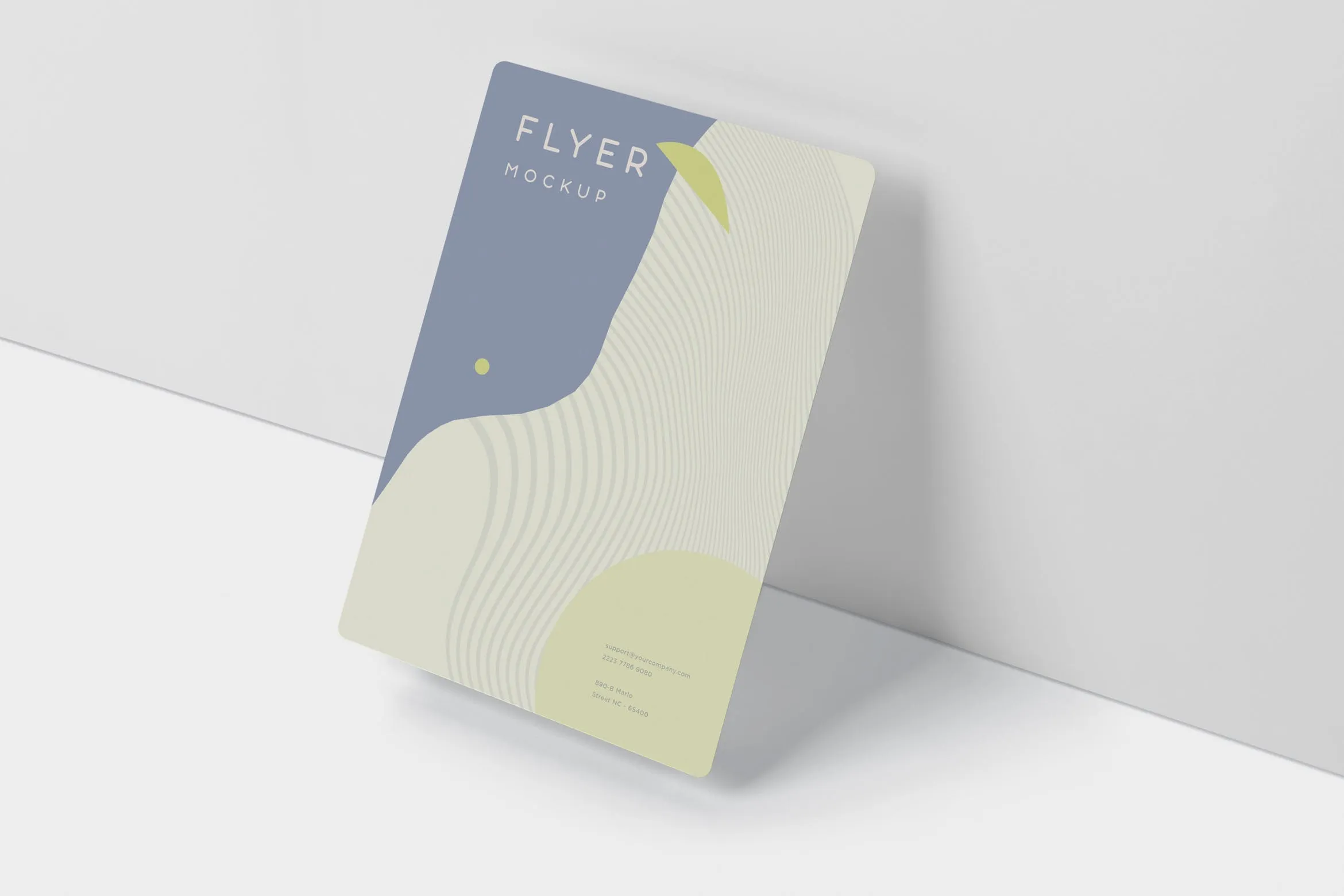 A4/A5尺寸圆角企业传单设计效果图样机 A4 / A5 Flyer Mockup Round Corner