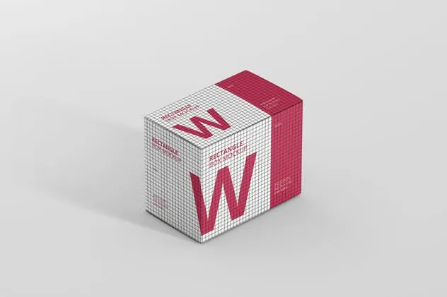 宽矩形大尺寸包装盒子样机 Box Mockup – Wide Rectangle Big Size插图(8)