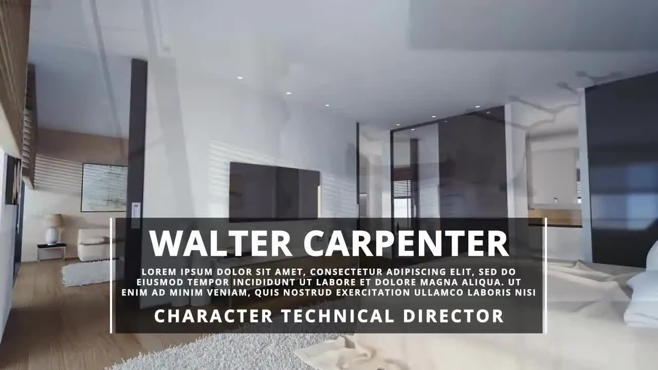 全屏幕动画下三分之一的大文字标题像素设计精选AE模板