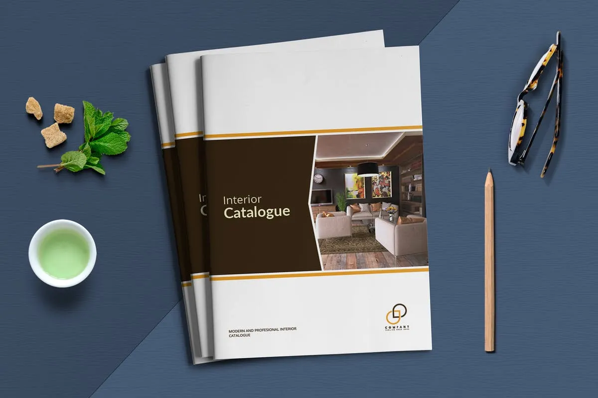 企业内宣产品目录设计INDD模板 Interior Catalogue Template插图