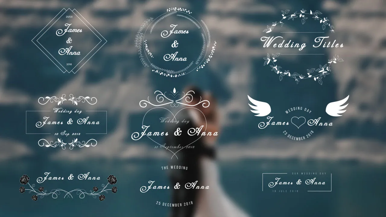 10婚礼标题动画像素设计精选AE模板