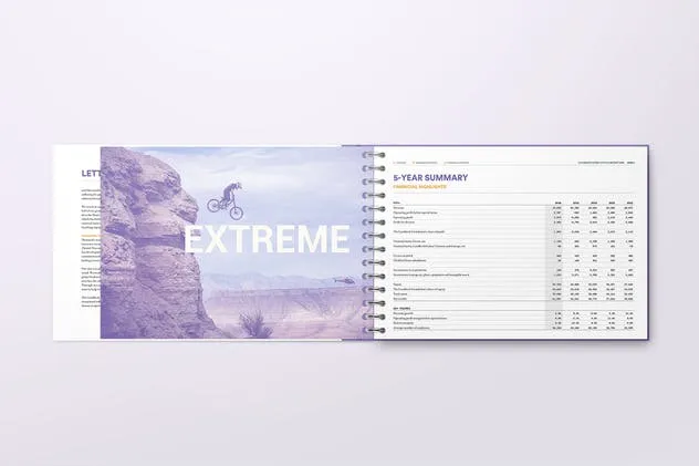 精装封面设计活页笔记本样机V2 Spiral Hardbound Book With Folder Cover Mockups 02插图(5)