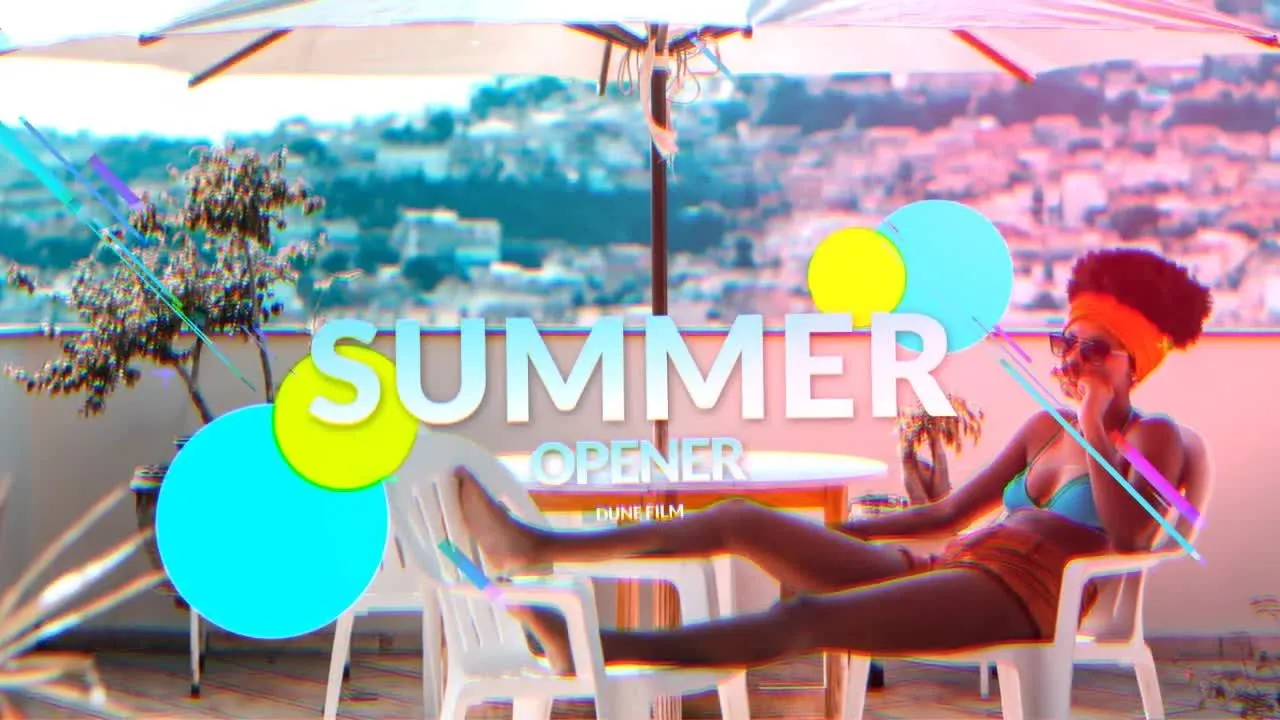 色彩缤纷的夏季时尚转场的像素设计精选AE模板