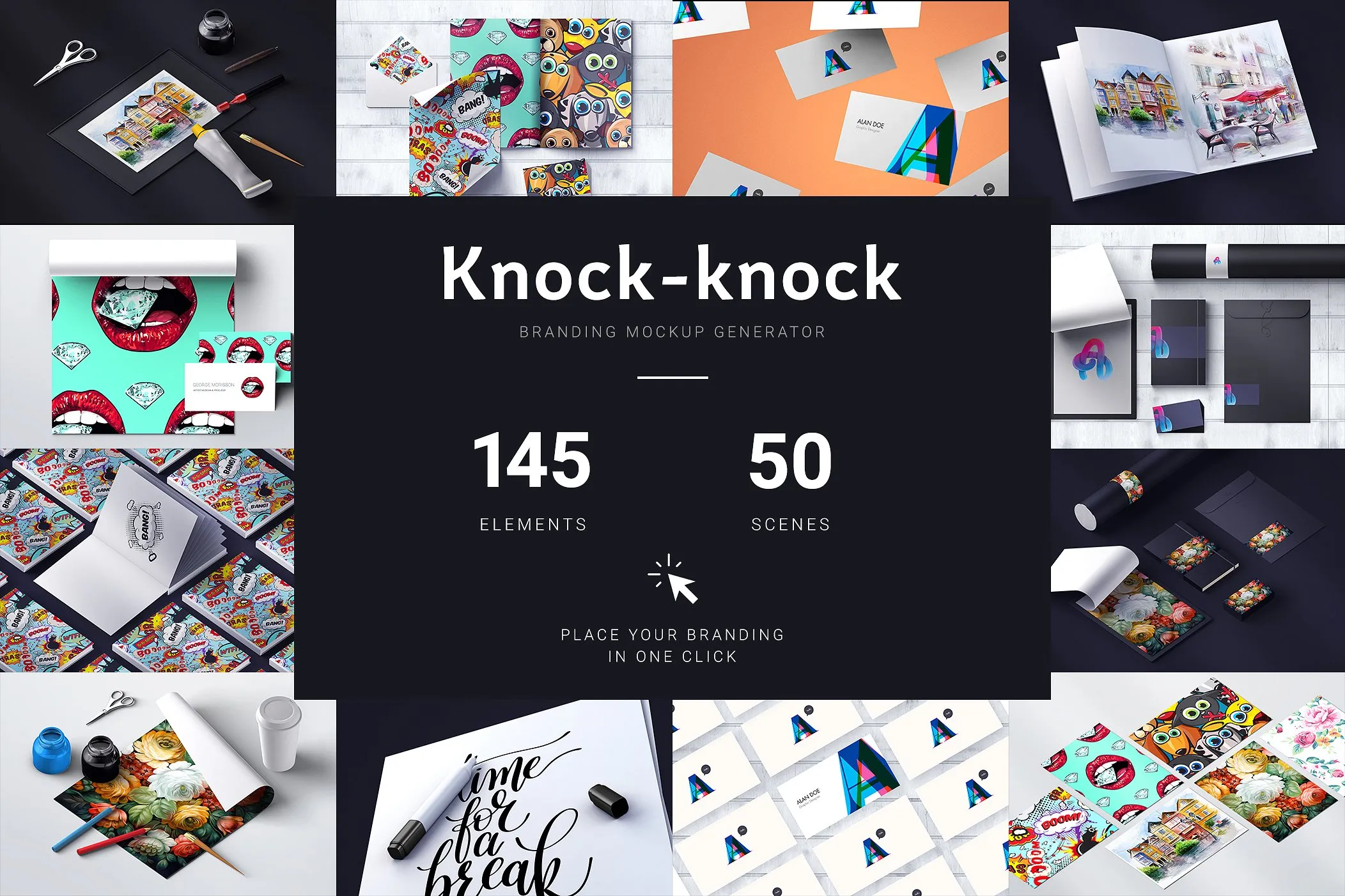 超大容量品牌样机集合 Knock-knock Mockups(3.36GB)插图(1)