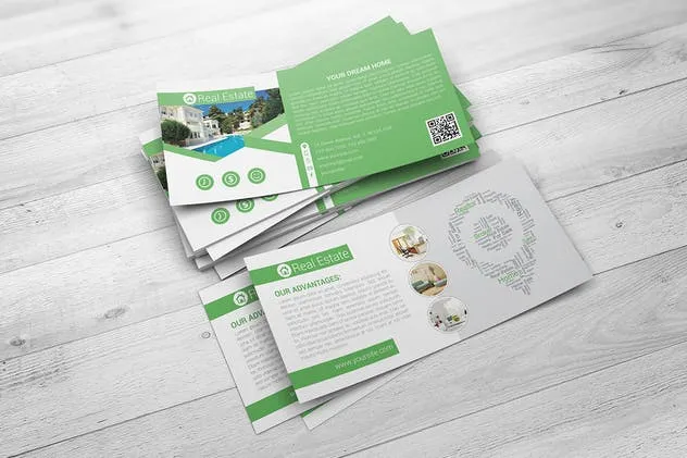 宣传推广广告传单样机 DL Flyer Mock-Up插图(5)