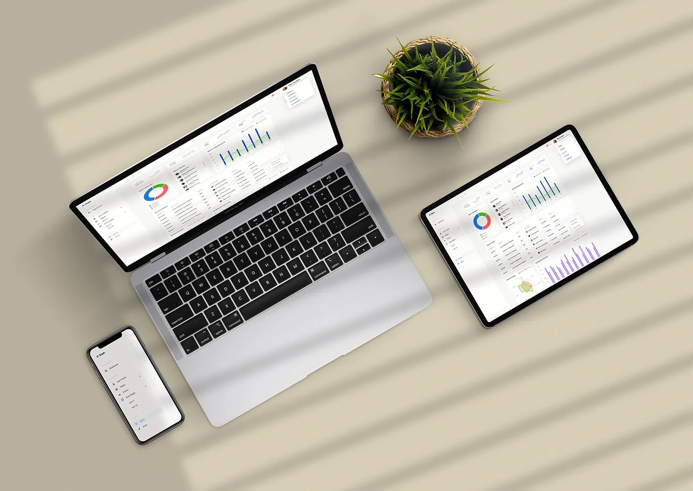 手机/平板电脑/笔记本电脑响应式设计效果图素材库精选样机v05 Responsive Device Mockup Vol 05插图(1)