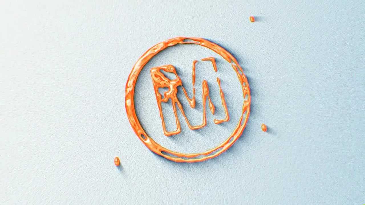 液体涂料徽标显示像素设计精选AE模板