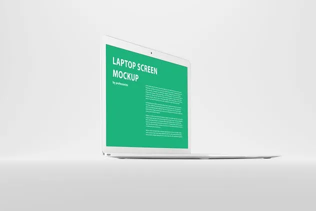 白色背景MacBook笔记本电脑演示样机 White MacBook Mockup插图(3)