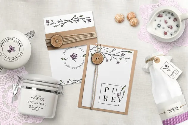 自然＆花卉主题天然有机植物相关品牌Logo设计模板 Nature & Floral Logos + BONUS插图(2)