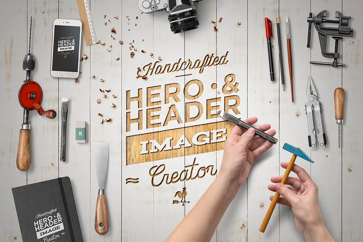 创意作坊巨无霸场景样机模板合集 Hero Image Scene Creator / Mock-Up