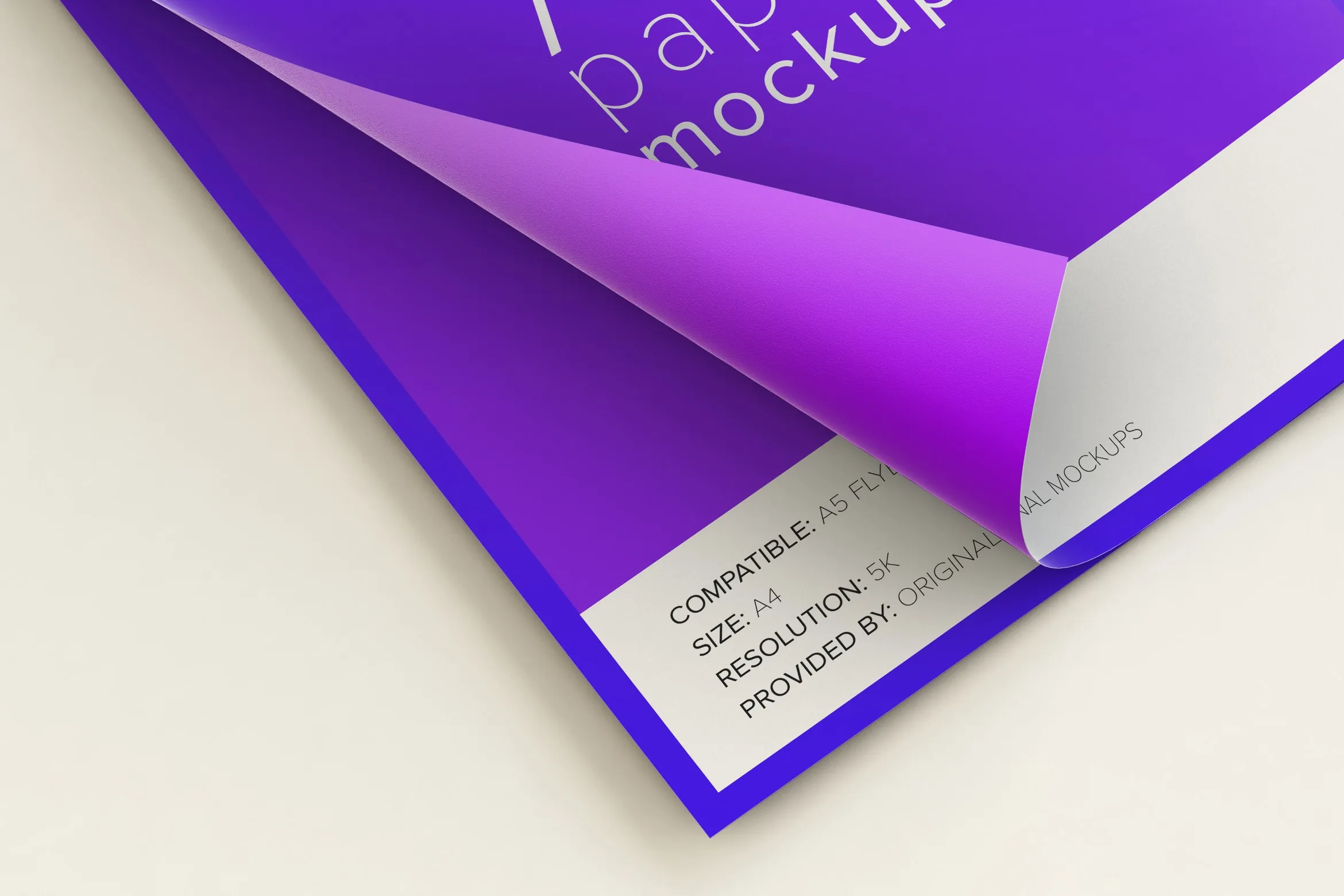 A4纸尺寸企业传单版式设计样机模板02 Flying A4 Paper Mockup 02插图(2)