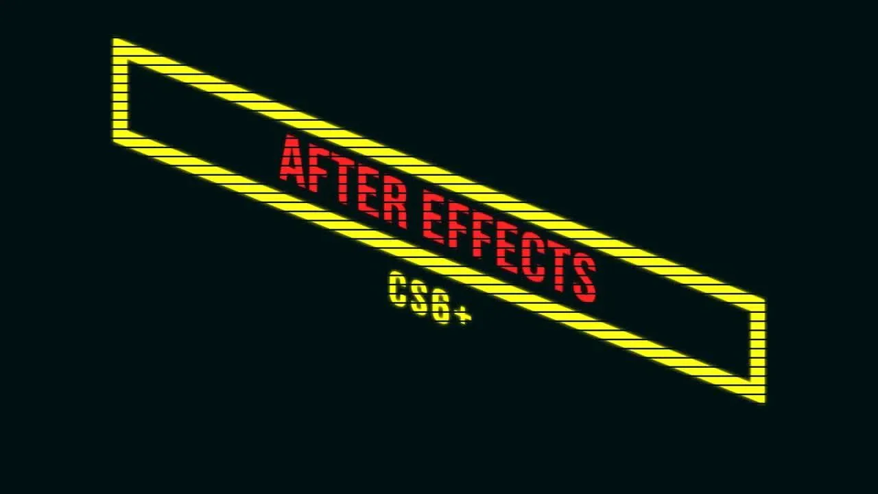 清新干净创意全屏标题动画像素设计精选AE模板