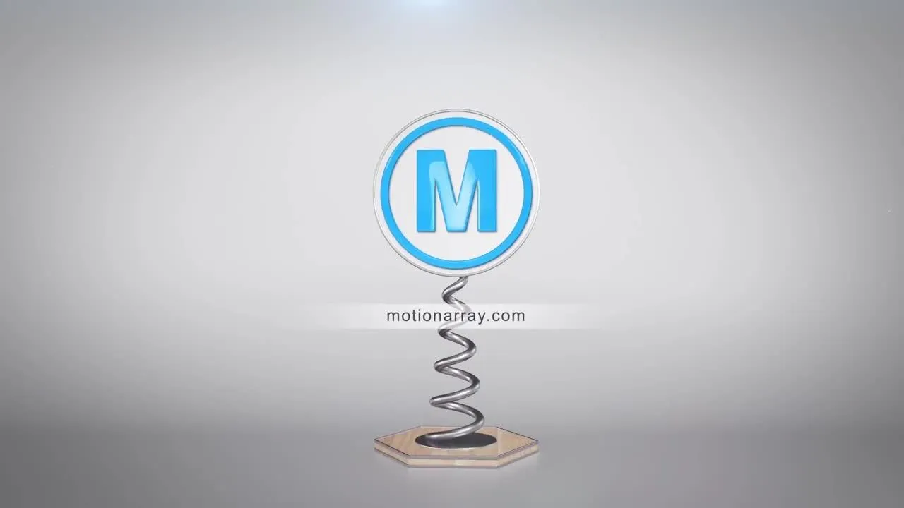 带有动态动画3D弹簧的春天气息徽标显示像素设计精选AE模板