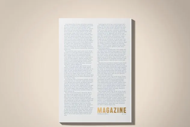 A4烫金印字杂志样机 A4 Foil Stamping Magazine Mock-Up插图(5)