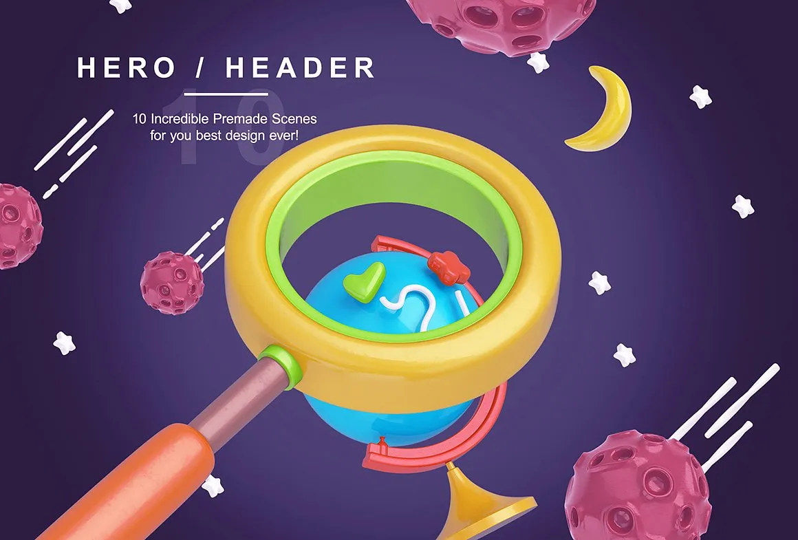 Bright Travel Items Scene Generator卡通风格的旅游物品展示样机下载 1.38 GB[psd]插图(11)