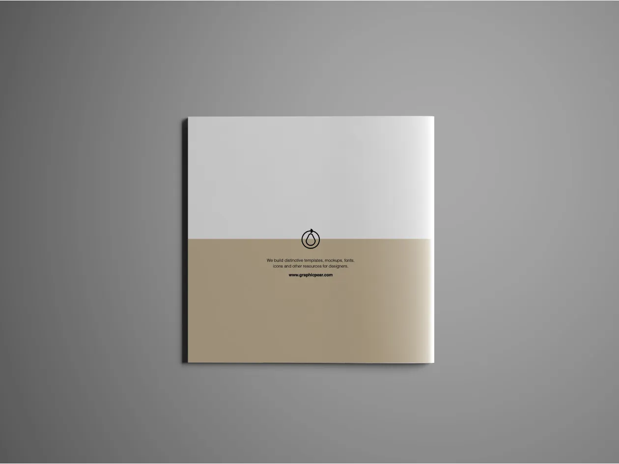 方形宣传册内页印刷效果图样机PSD模板 Square Brochure Mockup PSD插图(4)