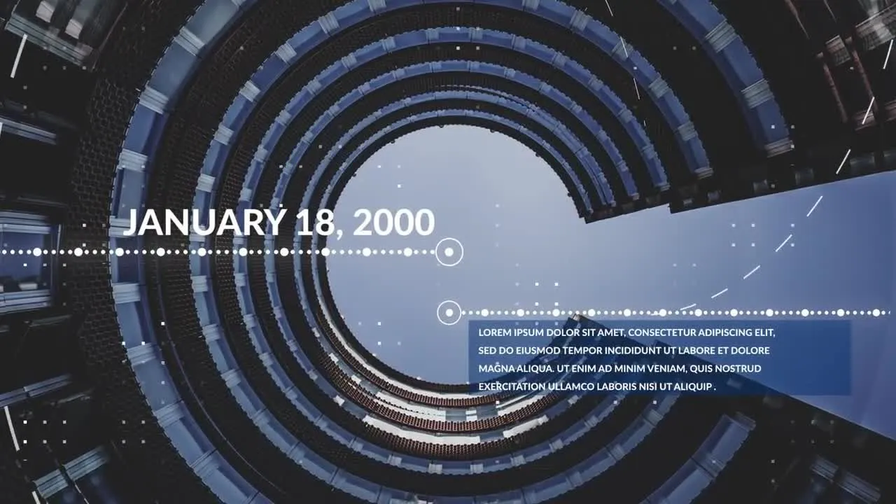 时尚优雅的时间轴幻灯片过渡效果像素设计精选AE模板