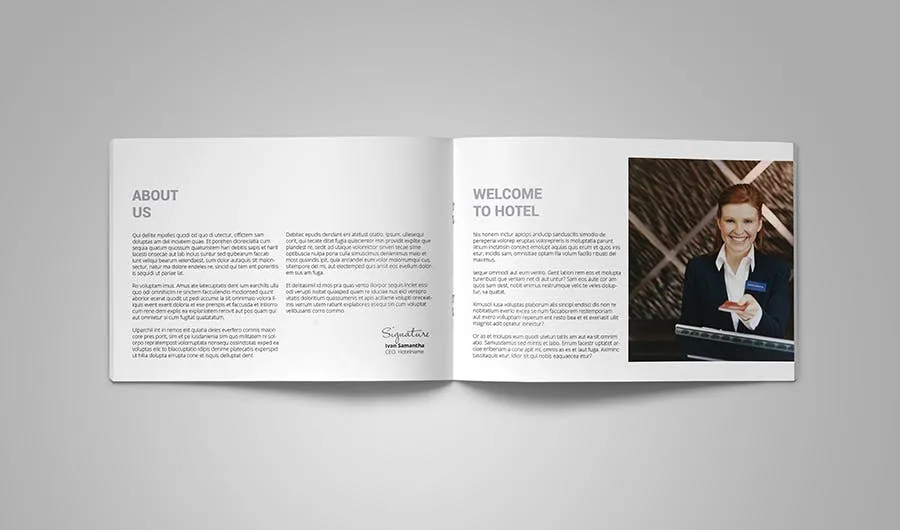 品牌酒店宣传册/房型目录设计模板 Hotel Brochure/Catalog插图(2)