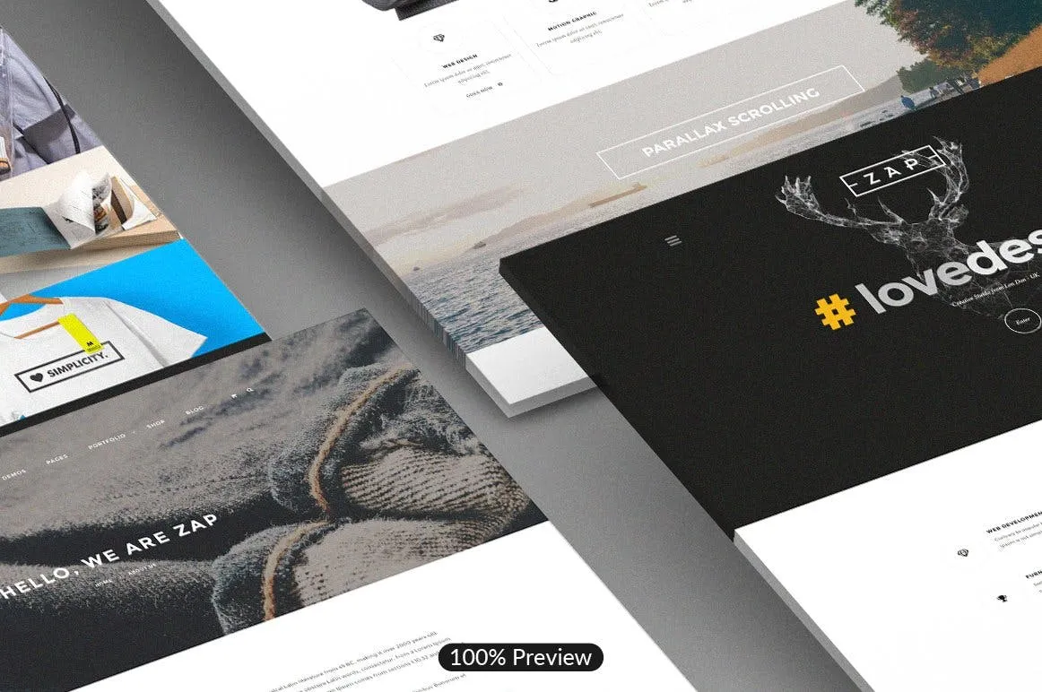 A4纸张大小网站设计作品展示样机模板 A4 Paper Mock Up插图(2)