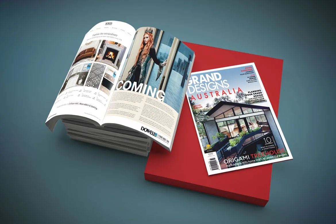 精品杂志封面＆内页排版设计样机模板v1 Magazine Mockup V.1插图(2)