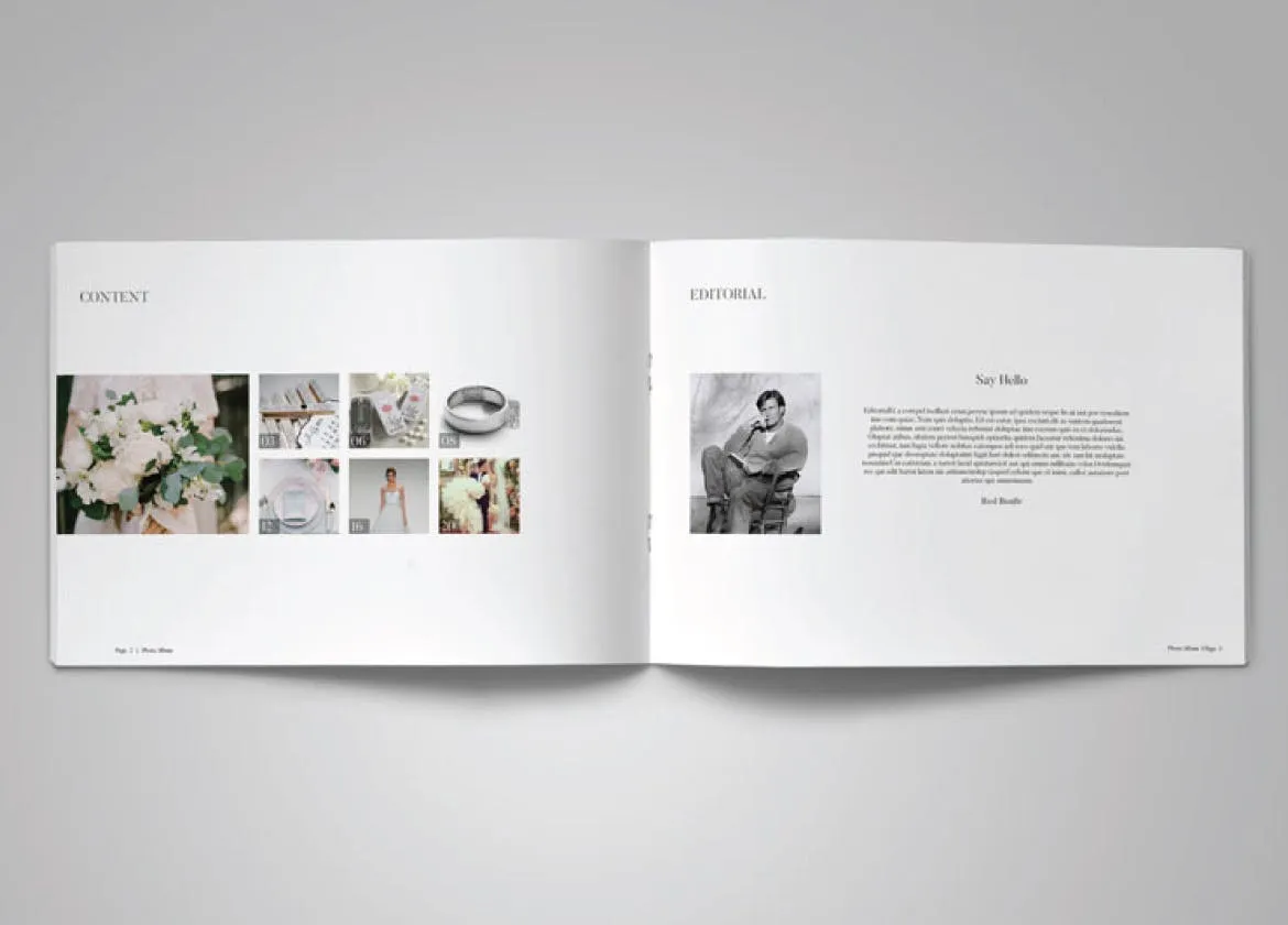 婚礼婚庆策划公司作品集设计模板v6 Landscape Photo Album Vol. 6插图(1)