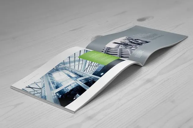 宣传画册设计样机模板 Landscape Brochure Mock-Up Set插图(3)